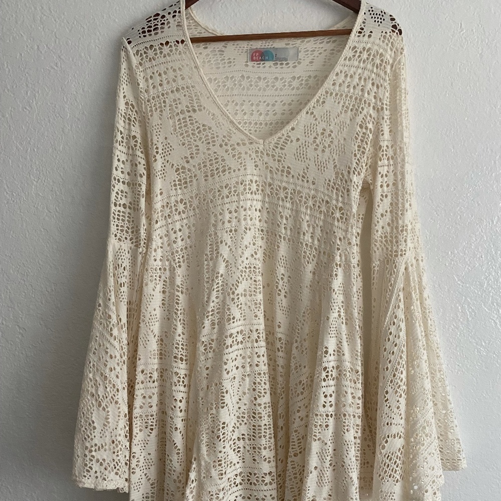 Free People Beach Cream Mini Dress